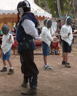 Teaching Kids Fencing at Renaissance Faire
